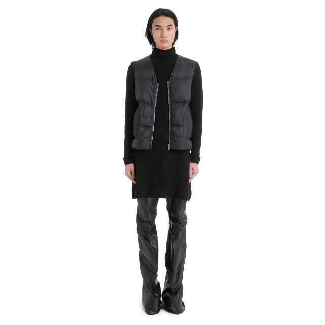 Rick Owens(リックオウエンス)の新品 RICK OWENS ムートン切り替え ダウンベスト CARGO VEST メンズのジャケット/アウター(ダウンベスト)の商品写真