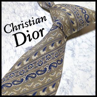 クリスチャンディオール(Christian Dior)の美品 ディオール ブランドネクタイ ペイズリー レジメンタル シルク ビジネス(ネクタイ)