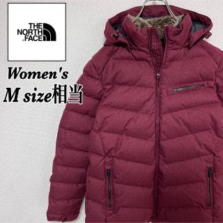 ザノースフェイス(THE NORTH FACE)のノースフェイス　ダウンジャケット　レディース　Mサイズ相当　ワインレッド(ダウンジャケット)