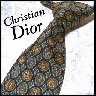 クリスチャンディオール(Christian Dior)の美品 ディオール ブランドネクタイ 小紋 ペイズリー柄 シルク ビジネス(ネクタイ)