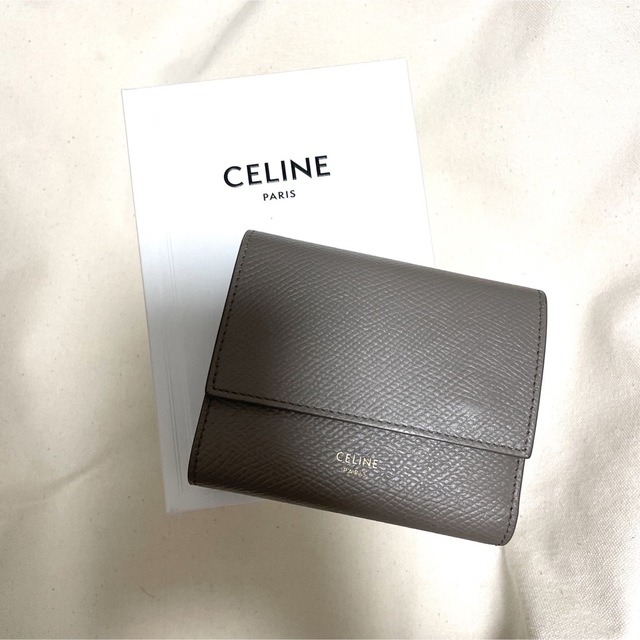 【美品】CELINE ミニ財布 グレー