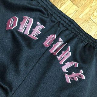 日本製 新品 未使用 Hide&Seek トラックパンツ ジャージ 黒 ライン入