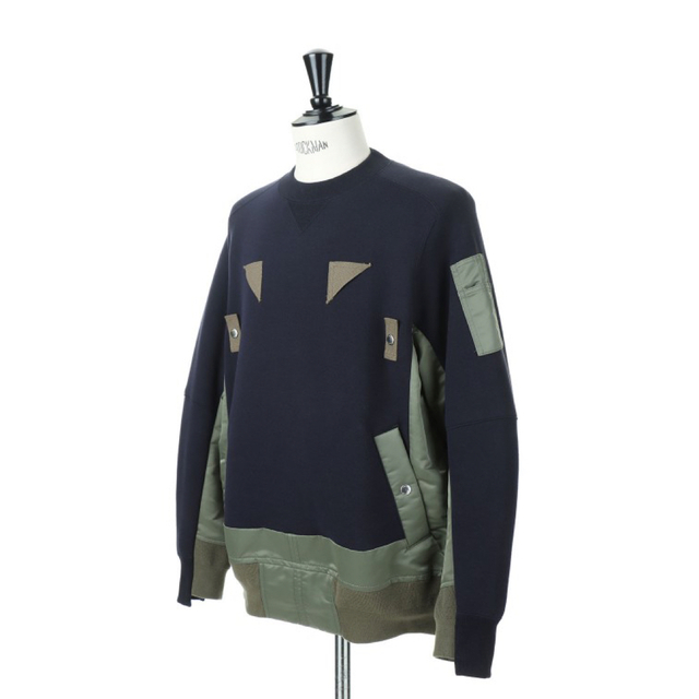 sacai - 2《新品》sacai Nylon Twill スポンジスウェットプルオーバー