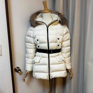 MONCLER DAPHNE ダーフィン ホワイト ダウン ロングコート ファー