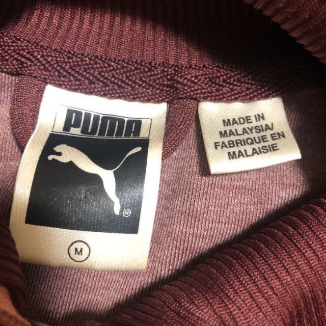 PUMA(プーマ)の90s PUMA トラックジャケット えんじ M ジャージ レディースのトップス(その他)の商品写真