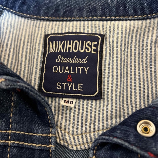 mikihouse(ミキハウス)のデニムジャケット キッズ/ベビー/マタニティのキッズ服男の子用(90cm~)(ジャケット/上着)の商品写真