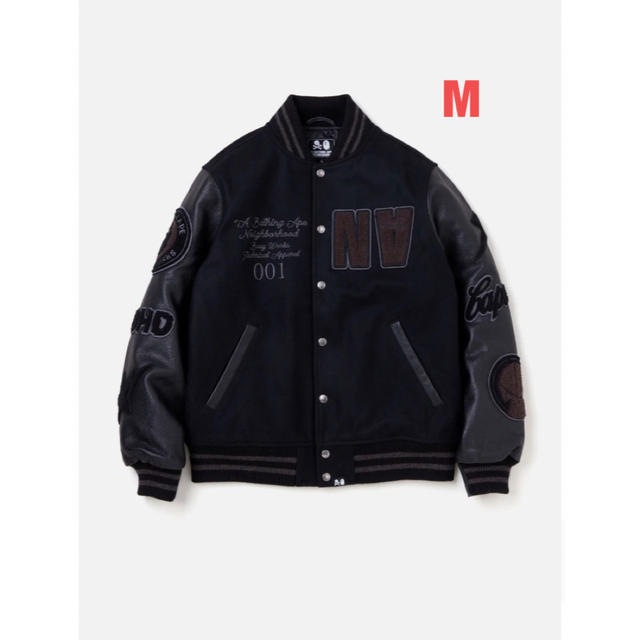 A BATHING APE - M BAPE neighborhood VARSITY JACKETの通販 by ...