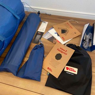美品 フェールラーベン アビスコビュー2 ブルー 純正フットプリント