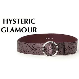 ヒステリックグラマー(HYSTERIC GLAMOUR)のヒステリックグラマー【美品】《レア》星柄 パンチング ベルト(ベルト)