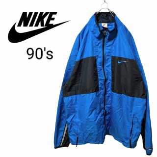 ダークブラウン 茶色 【NIKE】90's ロゴ刺繍 バイカラーナイロン