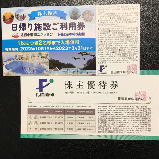 すぐったレディース福袋 藤田観光 優待 1枚2名分 速達