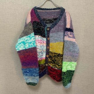 正規逆輸入品】 レア 一点モノ ハンドメイド カラフルニット