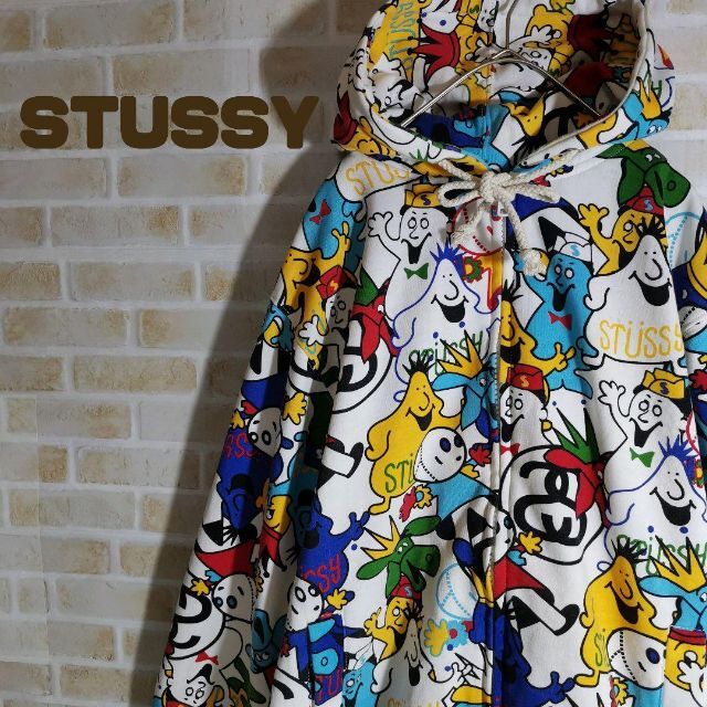 STUSSY ステューシー パーカー ジップアップ 総柄 奇抜 人気 商品