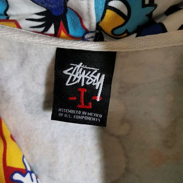 STUSSY(ステューシー)のSTUSSY ステューシー パーカー ジップアップ 総柄 奇抜 人気 商品 メンズのトップス(パーカー)の商品写真