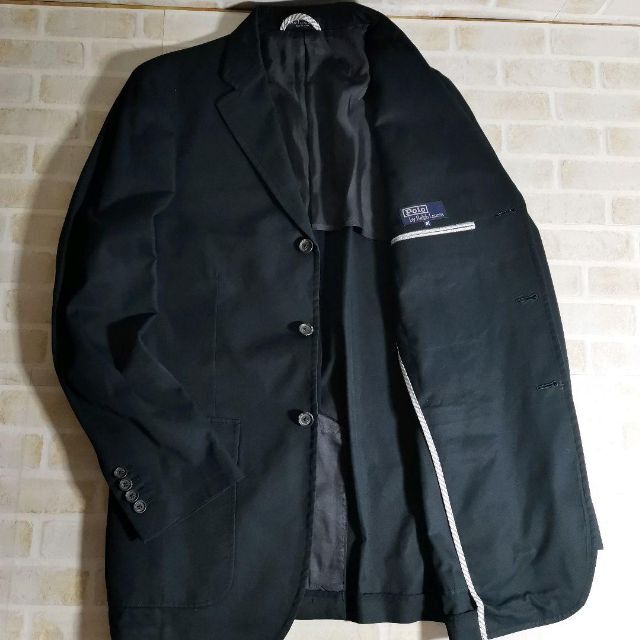 ポロラルフローレン テーラード ジャケット 黒 ブラック 人気 商品 キュプラ メンズのジャケット/アウター(テーラードジャケット)の商品写真