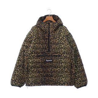 シュプリーム(Supreme)のSupreme ダウンジャケット/ダウンベスト M ベージュ系x黒(豹柄) 【古着】【中古】(ダウンジャケット)