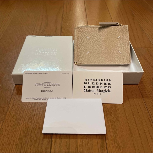 新品正規品 Maison Margiela マネークリップ ウォレット ベージュ-