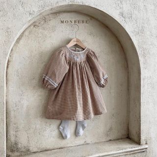 キャラメルベビー&チャイルド(Caramel baby&child )の【週末限定価格】monbebe 刺繍ワンピース　Ｌサイズ　韓国子ども服　モンベベ(ワンピース)