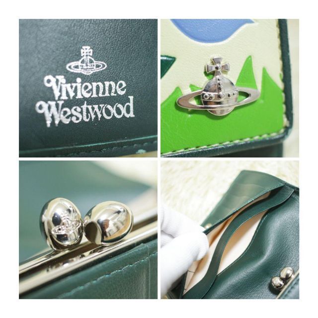 Vivienne Westwood(ヴィヴィアンウエストウッド)の希少　激レア　ヴィヴィアンウエストウッド　折財布　オーブ　鳥　がま口　総柄 レディースのファッション小物(財布)の商品写真