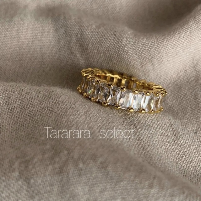 ●stainlessCzフルエタニティRing G●金属アレルギー対応 レディースのアクセサリー(リング(指輪))の商品写真