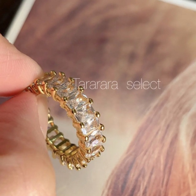 ●stainlessCzフルエタニティRing G●金属アレルギー対応 レディースのアクセサリー(リング(指輪))の商品写真