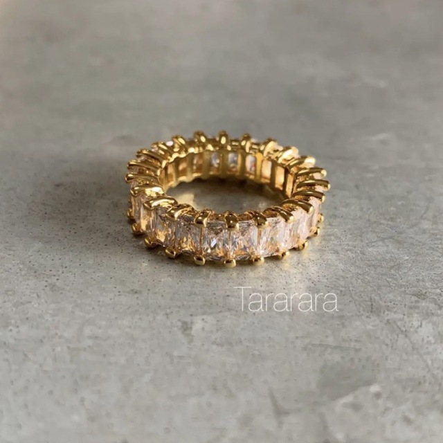 ●stainlessCzフルエタニティRing G●金属アレルギー対応 レディースのアクセサリー(リング(指輪))の商品写真