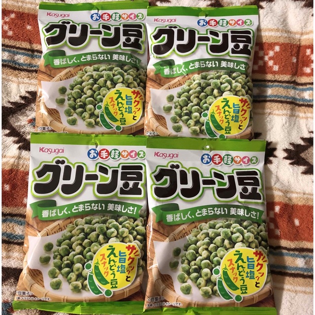 グリーン豆 お手軽サイズ 4袋 食品/飲料/酒の食品(菓子/デザート)の商品写真