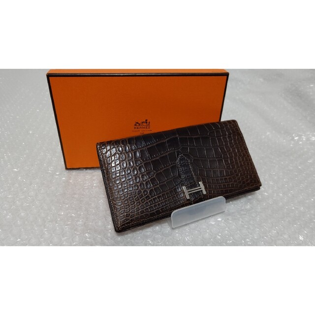 高価値セリー Hermes - 美品 HERMES ベアンスフレ アリゲーター クロコ