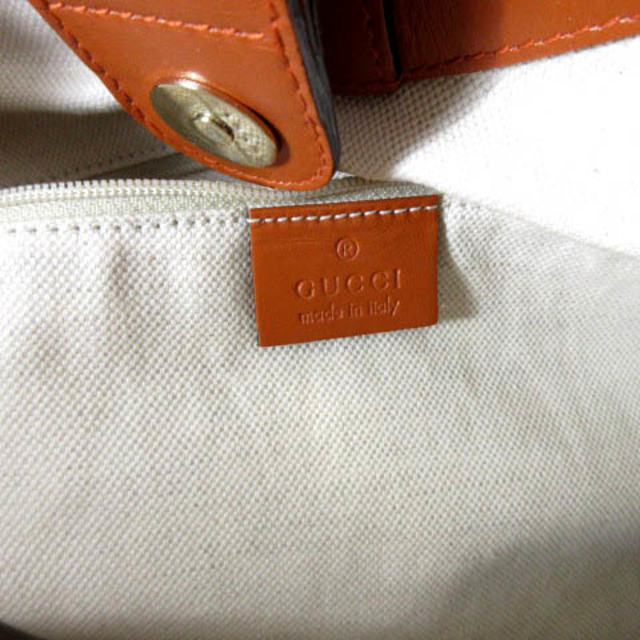 Gucci(グッチ)のグッチ 211944 ハンドバッグ GGキャンバス レザー インターロッキングG レディースのバッグ(ハンドバッグ)の商品写真