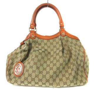 グッチ(Gucci)のグッチ 211944 ハンドバッグ GGキャンバス レザー インターロッキングG(ハンドバッグ)