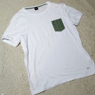 ヒューゴボス(HUGO BOSS)の★HUGO BOSS★ヒューゴボス★Tシャツ デザインポケット人気 希少古着 白(Tシャツ/カットソー(半袖/袖なし))