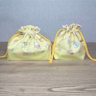 すみっコぐらし　お弁当袋　コップ袋(ランチボックス巾着)