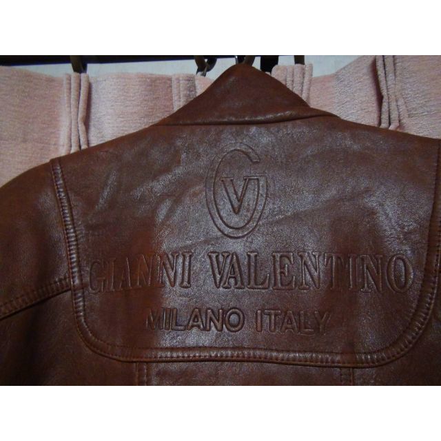 GIANNI VALENTINO - GIANNI VALENTINOレザージャケット(L)ビンテージ イタリア !。の通販 by x