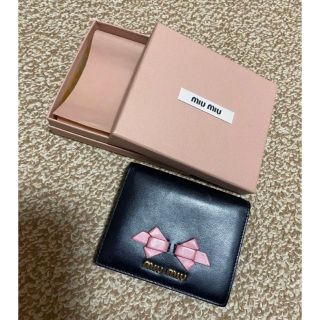 miu miu リボン折り財布 miu miu リボン折り財布 折り財布 小物 レディース 【オープニング大セール】