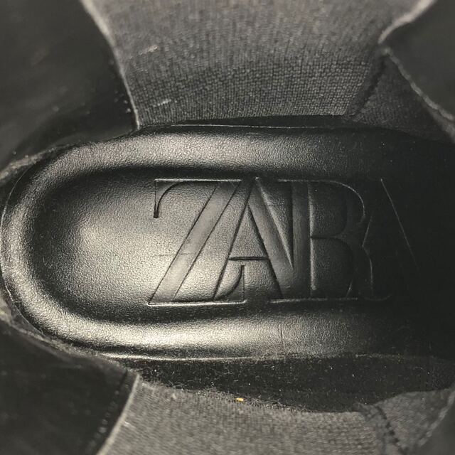 【新品】ZARA ザラ レザー サイドゴア ショートブーツ ブラウン 24cm 8