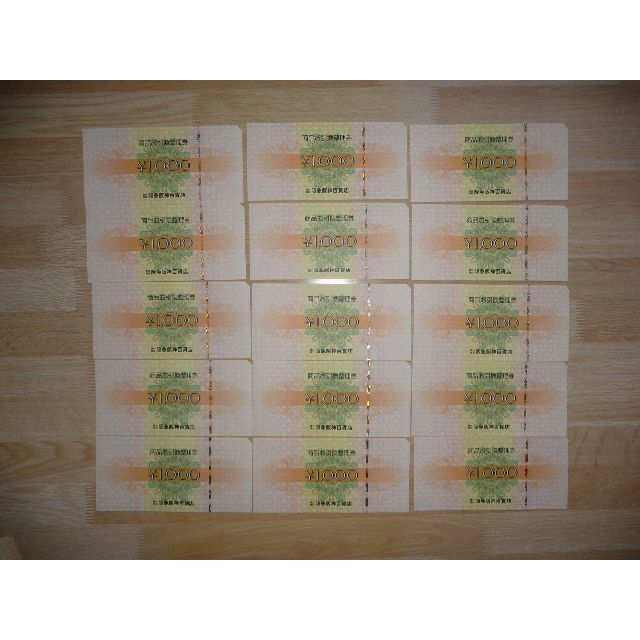 チケット)阪急阪神百貨店,阪急オアシス商品券15,000円(1000円x15)#