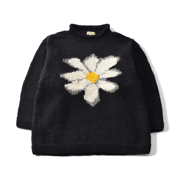 ROLL NECK KNIT-FLOWER MacMahon Knitting-