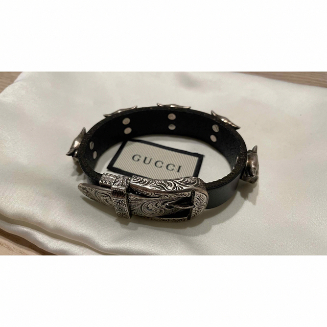 Gucci - GUCCI｜グッチ アンガーフォレスト レザーブレスレット ウルフ