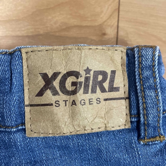 X-girl Stages(エックスガールステージス)のX-girlstagesデニムパンツ キッズ/ベビー/マタニティのキッズ服女の子用(90cm~)(パンツ/スパッツ)の商品写真