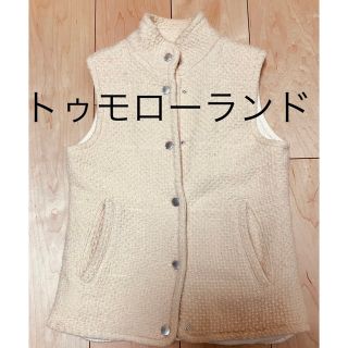 新品タグ付 TOMORROWLAND スラブシェパード コクーンジレ ツイード-