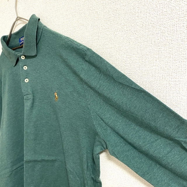 愛用 90s 古着 ポロラルフローレン 長袖ポロシャツ 刺繍ロゴ ゆるダボ ...