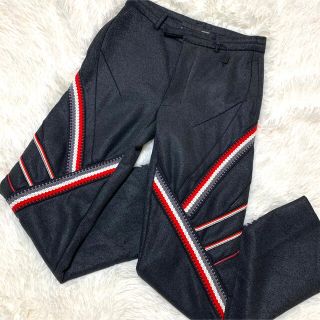 ヨシオクボ(yoshio kubo)の【極美品】yoshio kubo デザイン パンツ カシミヤ ウール SIZE1(その他)