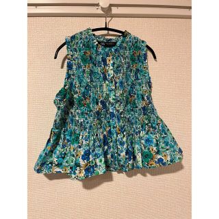 ザラ(ZARA)のZARA 花柄トップス(シャツ/ブラウス(半袖/袖なし))