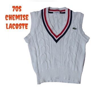 ラコステ(LACOSTE)の70s CHEMISE LACOSTE ラコステ コットン ニット ベスト(ニット/セーター)