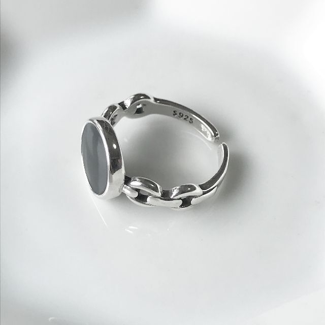 black stone onepoint ring レディースのアクセサリー(リング(指輪))の商品写真