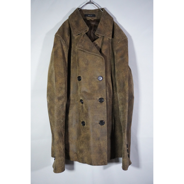 old leather pea coat メンズのジャケット/アウター(ピーコート)の商品写真