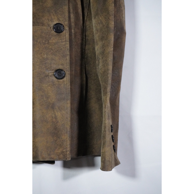 old leather pea coat メンズのジャケット/アウター(ピーコート)の商品写真