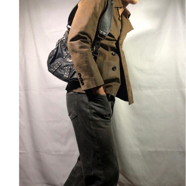 old leather pea coat メンズのジャケット/アウター(ピーコート)の商品写真
