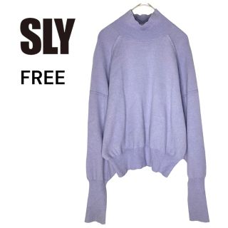 スライ(SLY)のRAGLAN PUFF トップス ニット 長袖 紫 パープル(ニット/セーター)