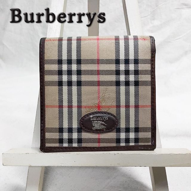 バーバリーズ Burberrys 折り財布 ノバチェック シャドーホース 90s | フリマアプリ ラクマ